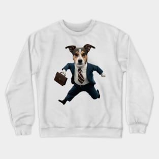 Corporate Canine: The Hustling Hound Crewneck Sweatshirt